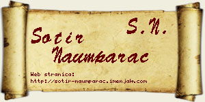 Sotir Naumparac vizit kartica